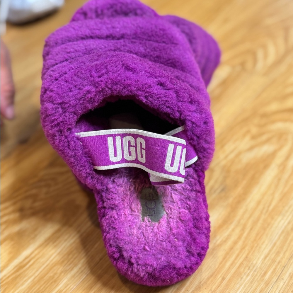 UGG Fuchsia Plush Slippers